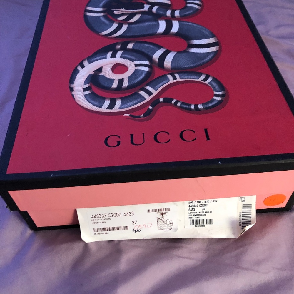 Sally Red Suede Gucci Platforms